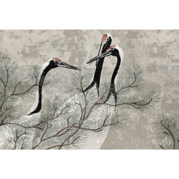 Les Dominotiers Red Crest Beige Behang DOM 419