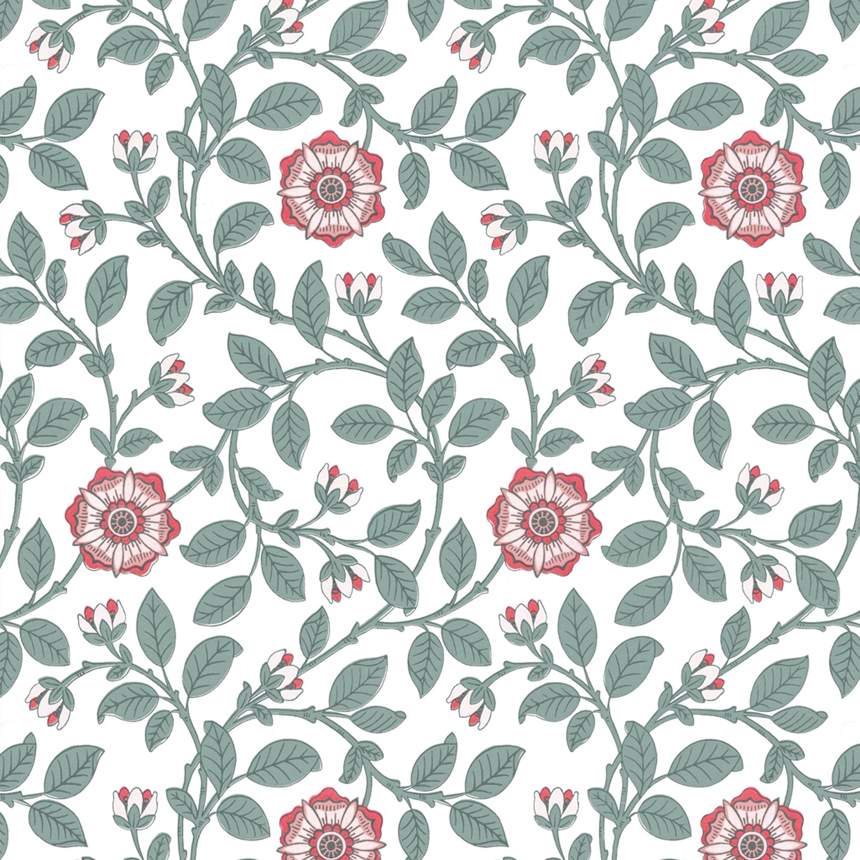 Little Greene Richmond Green Behang 0251RGDORCA - LAB COLOUR THE WORLD
