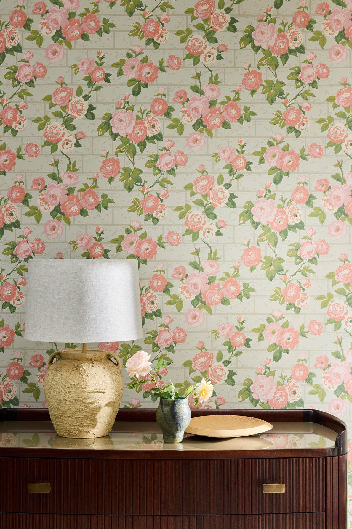 Little Greene Rose Garden Behang 0234RGGREEN - LAB COLOUR THE WORLD