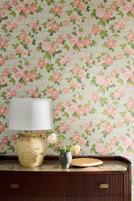 Little Greene Rose Garden Behang 0234RGGREEN - LAB COLOUR THE WORLD