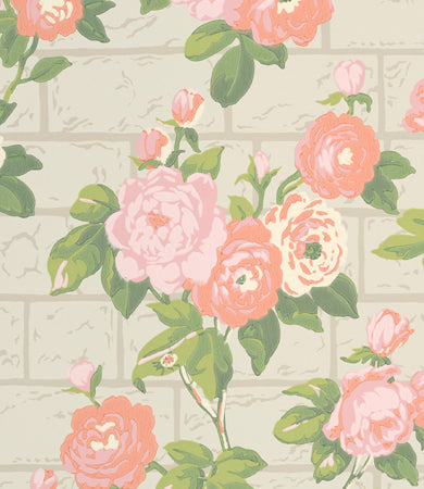 Little Greene Rose Garden Behang 0234RGGREEN - LAB COLOUR THE WORLD