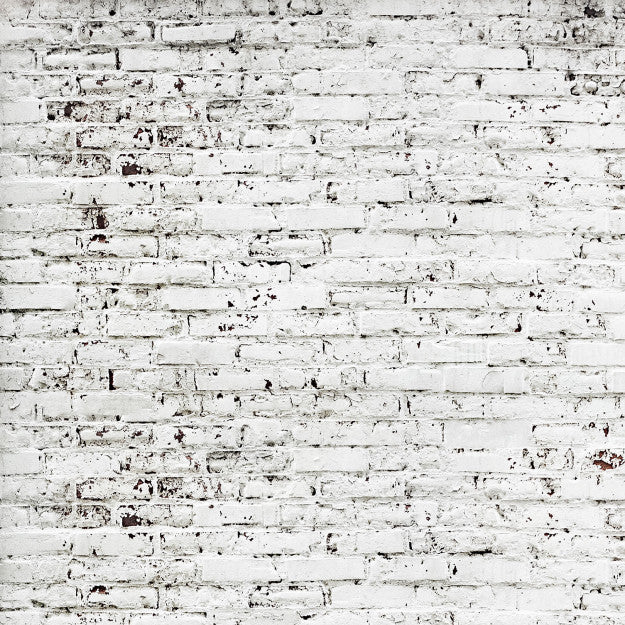 Les Dominotiers Rough Brick Wall Blanc Behang DOM 407