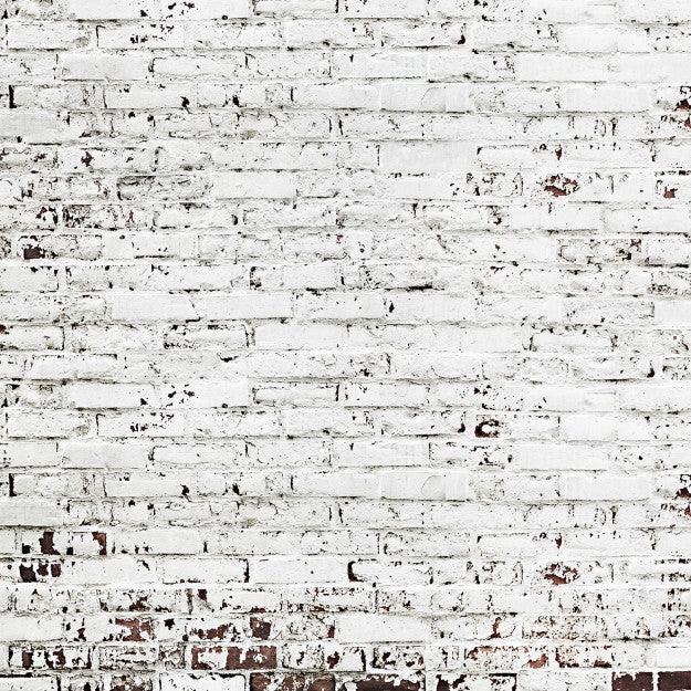 Les Dominotiers Rough Brick Wall Blanc Behang DOM 407