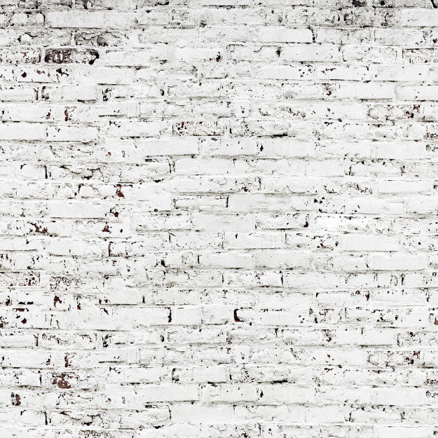 Les Dominotiers Rough Brick Wall Blanc Behang DOM 407