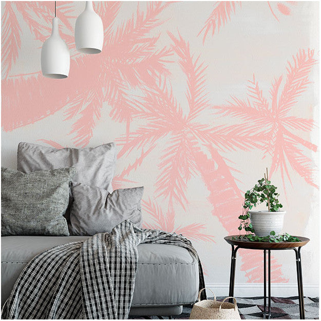 Les Dominotiers Royal Palm Pink Behang DOM 1410-2