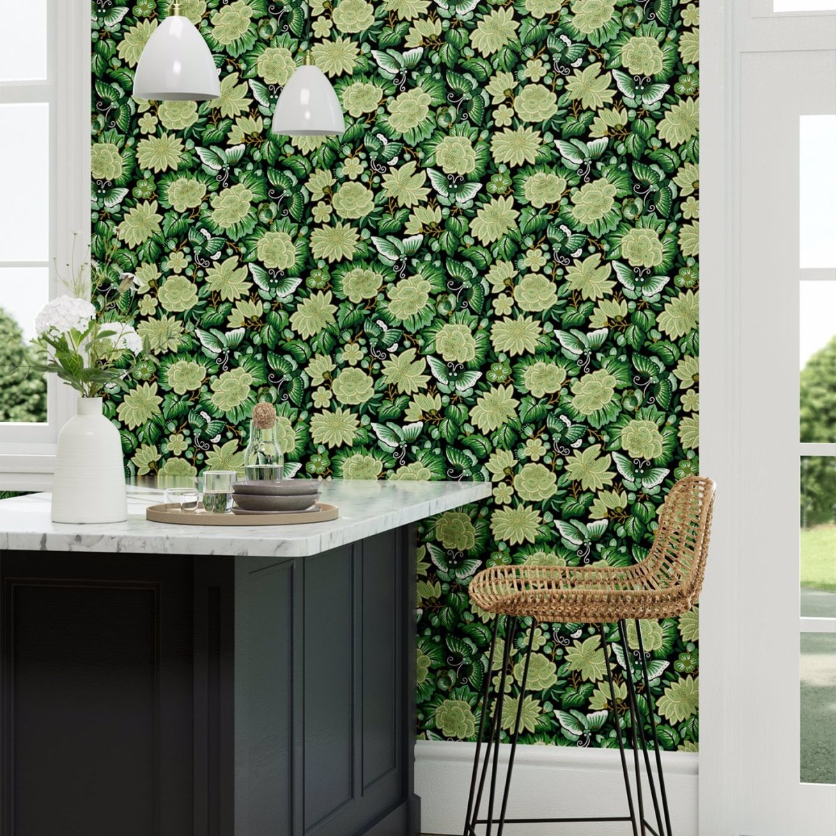 Sanderson Amara Butterfly Behang 217117 - LAB COLOUR THE WORLD