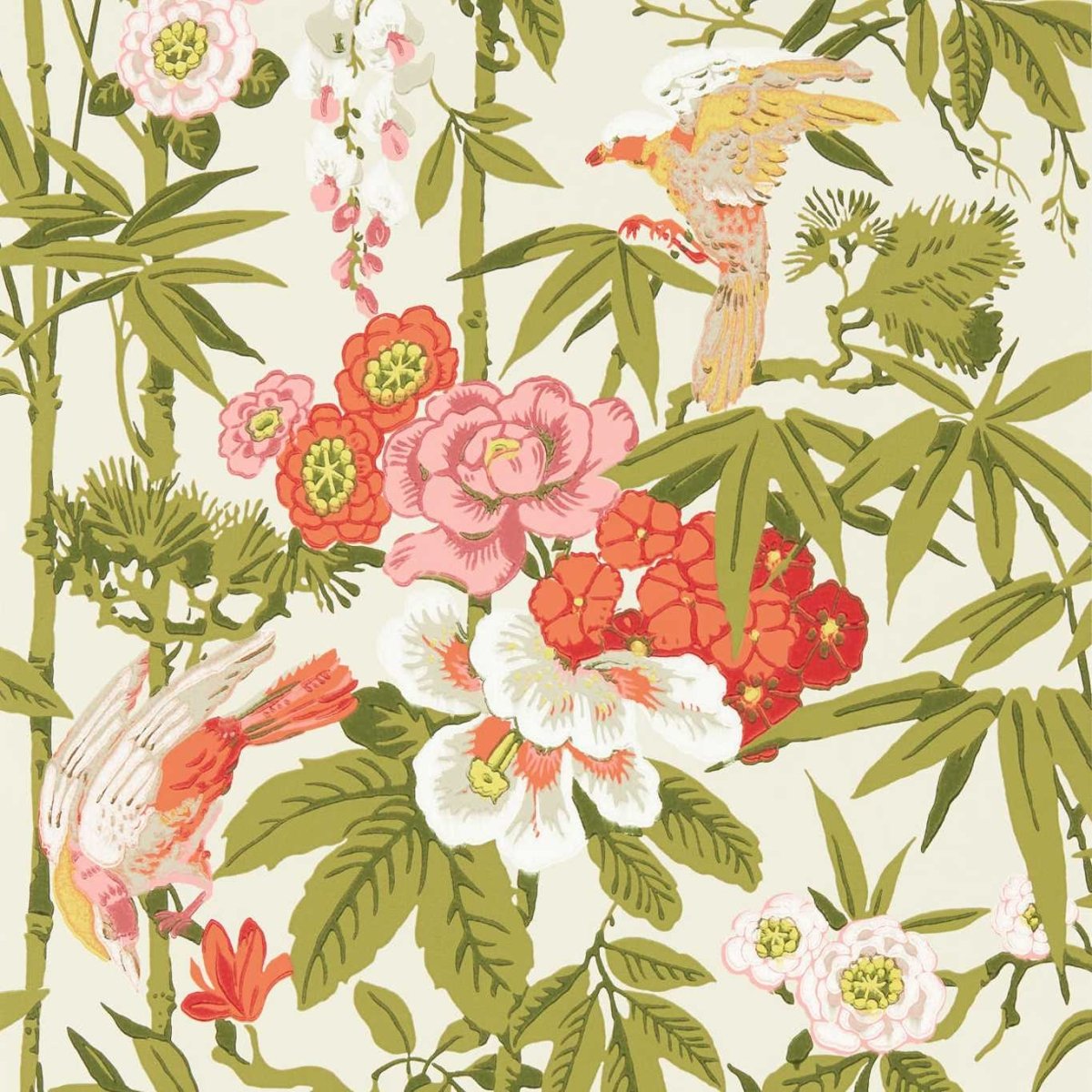 Sanderson Bamboo & Birds Behang 217128 - LAB COLOUR THE WORLD