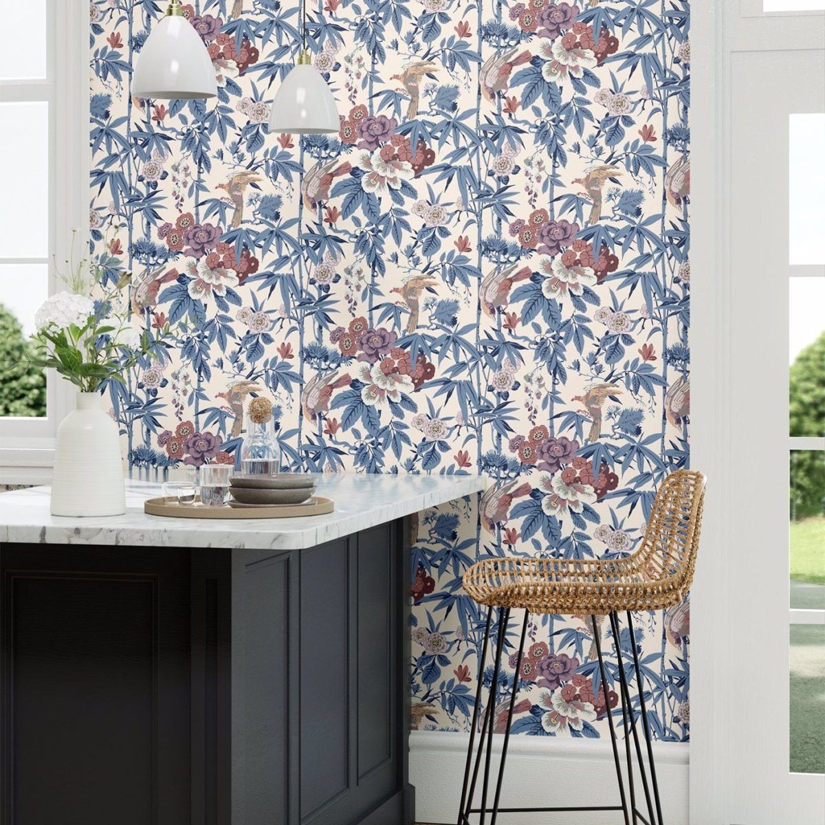 Sanderson Bamboo & Birds Behang 217129 - LAB COLOUR THE WORLD