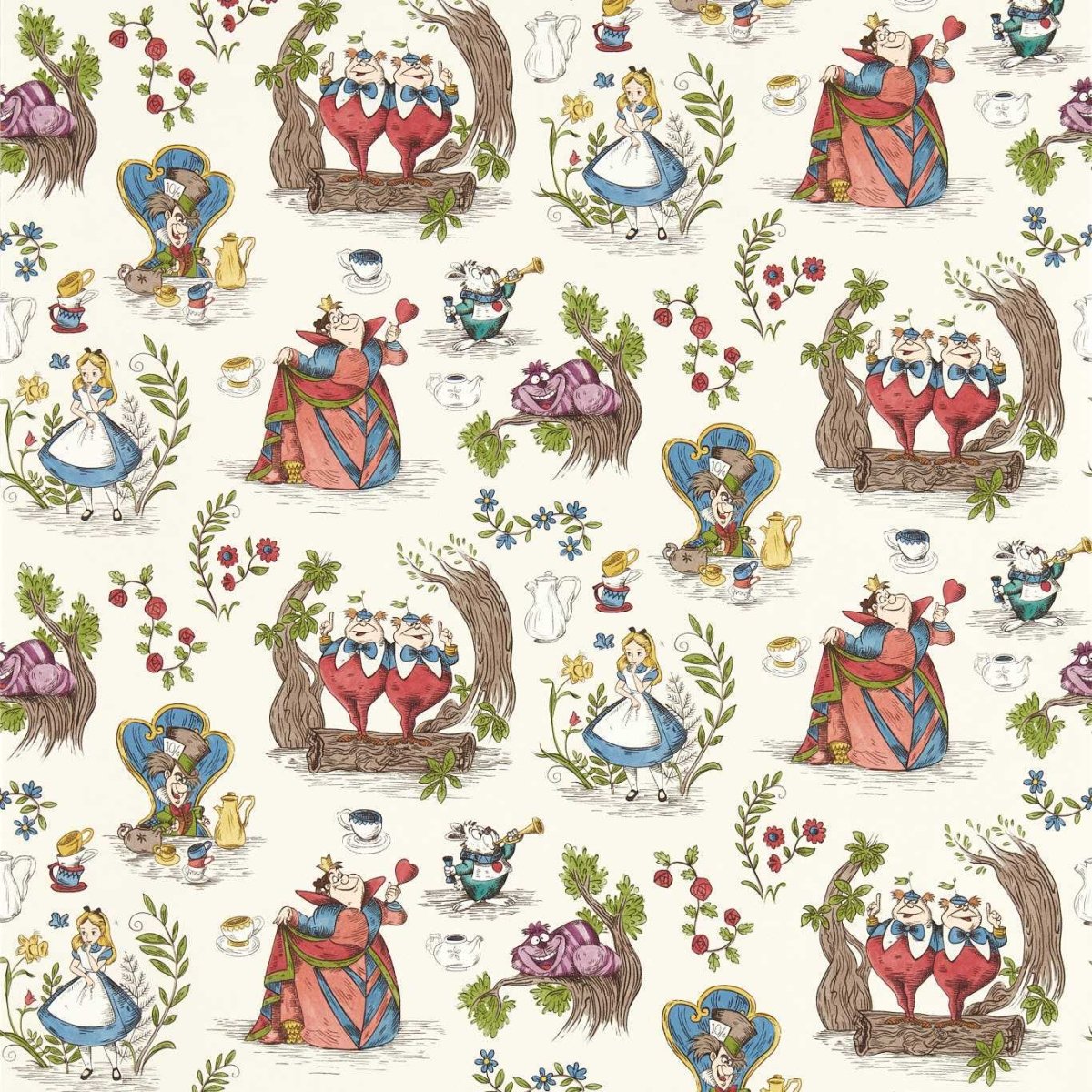 Sanderson Disney Home Alice In Wonderland Behang 217287 - LAB COLOUR THE WORLD