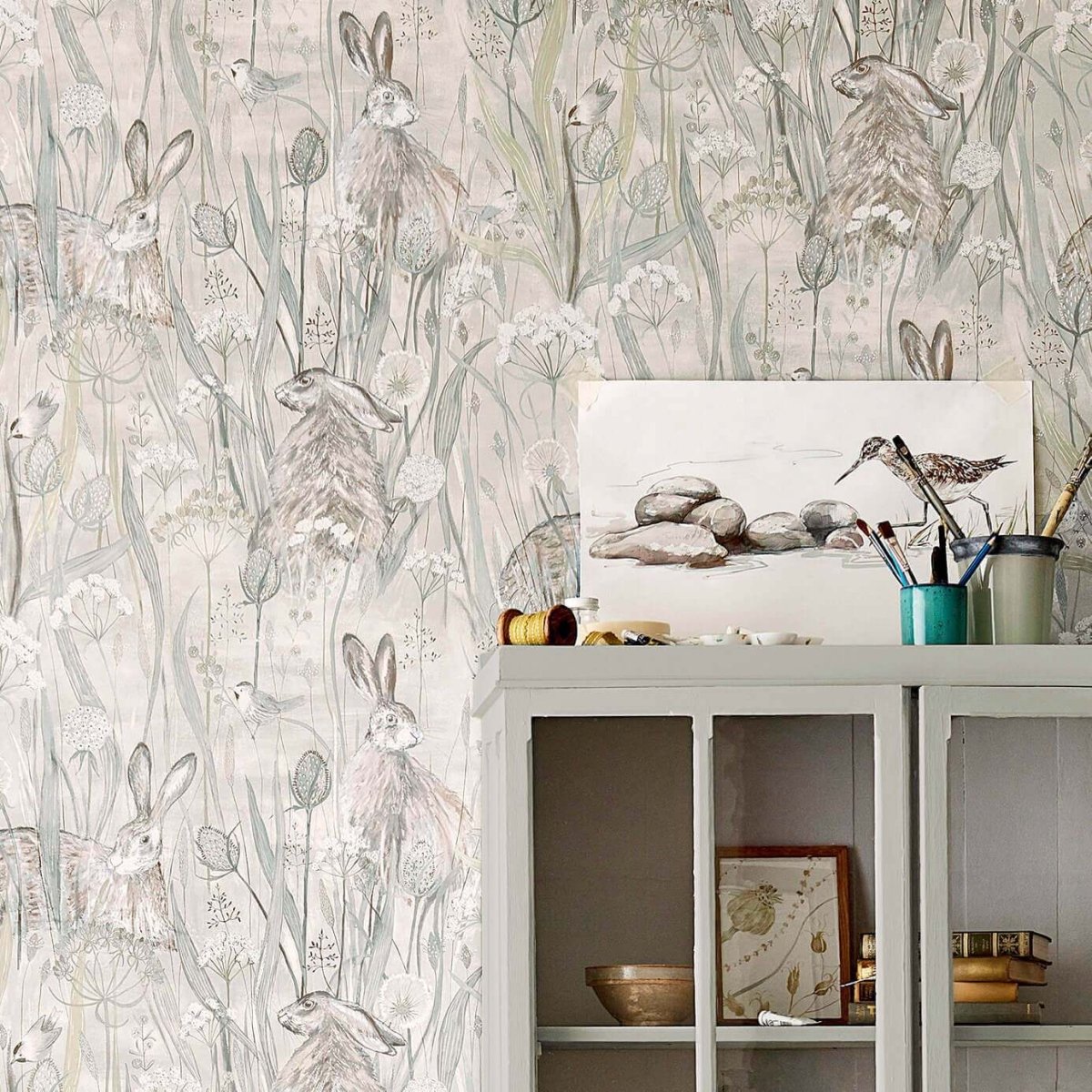 Sanderson Dune Hares Behang 216518 - LAB COLOUR THE WORLD