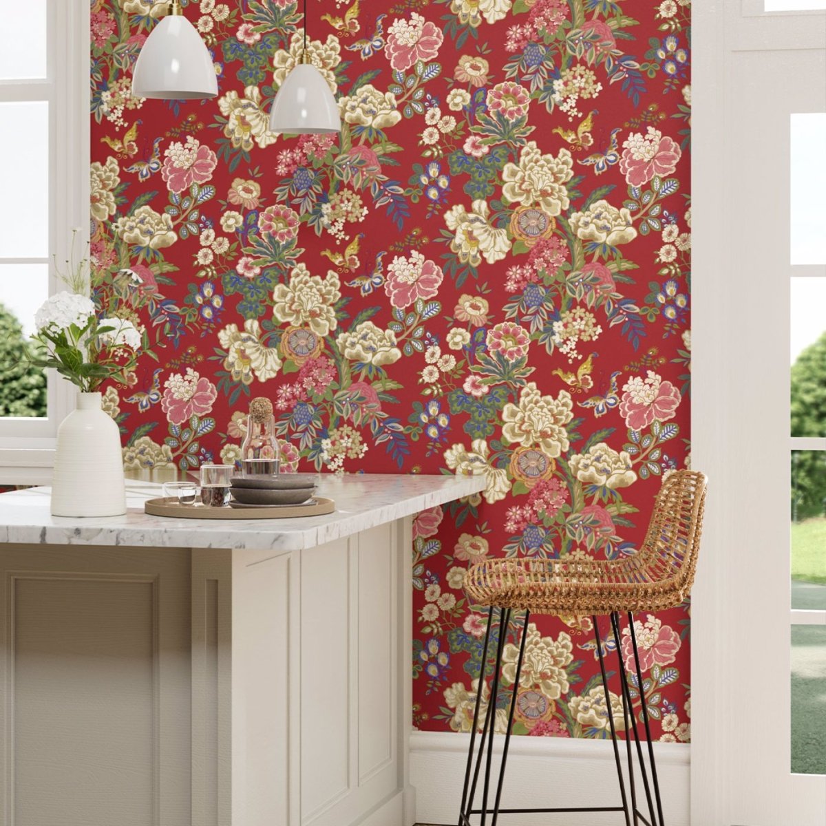 Sanderson Emperor Peony Behang 217119 - LAB COLOUR THE WORLD