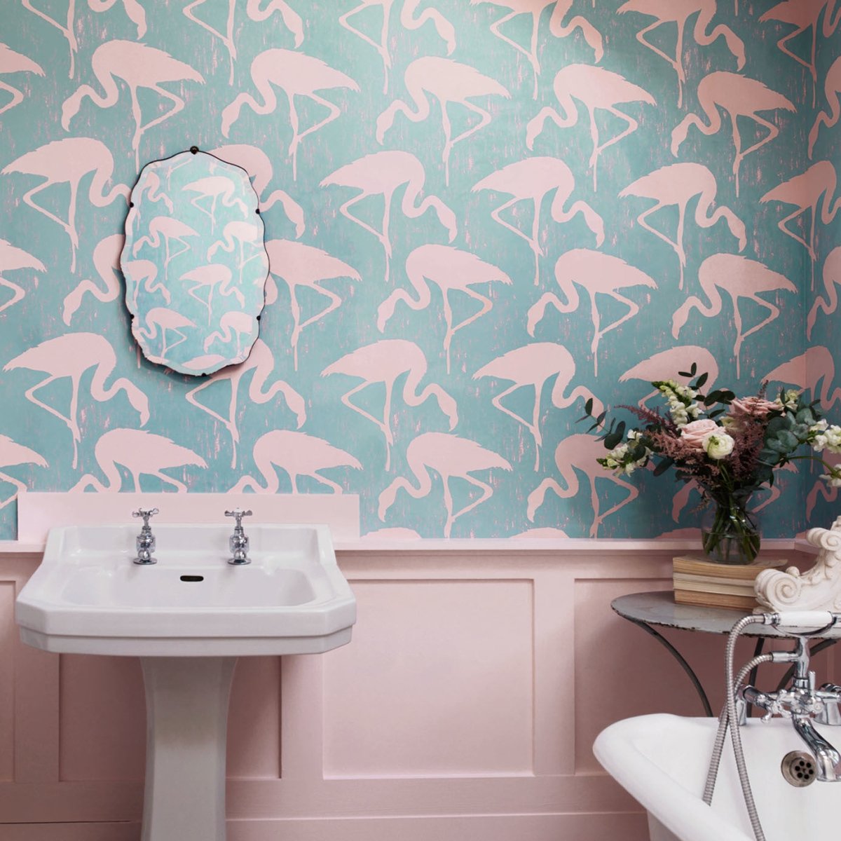 Sanderson Flamingos Behang 214569 - LAB COLOUR THE WORLD