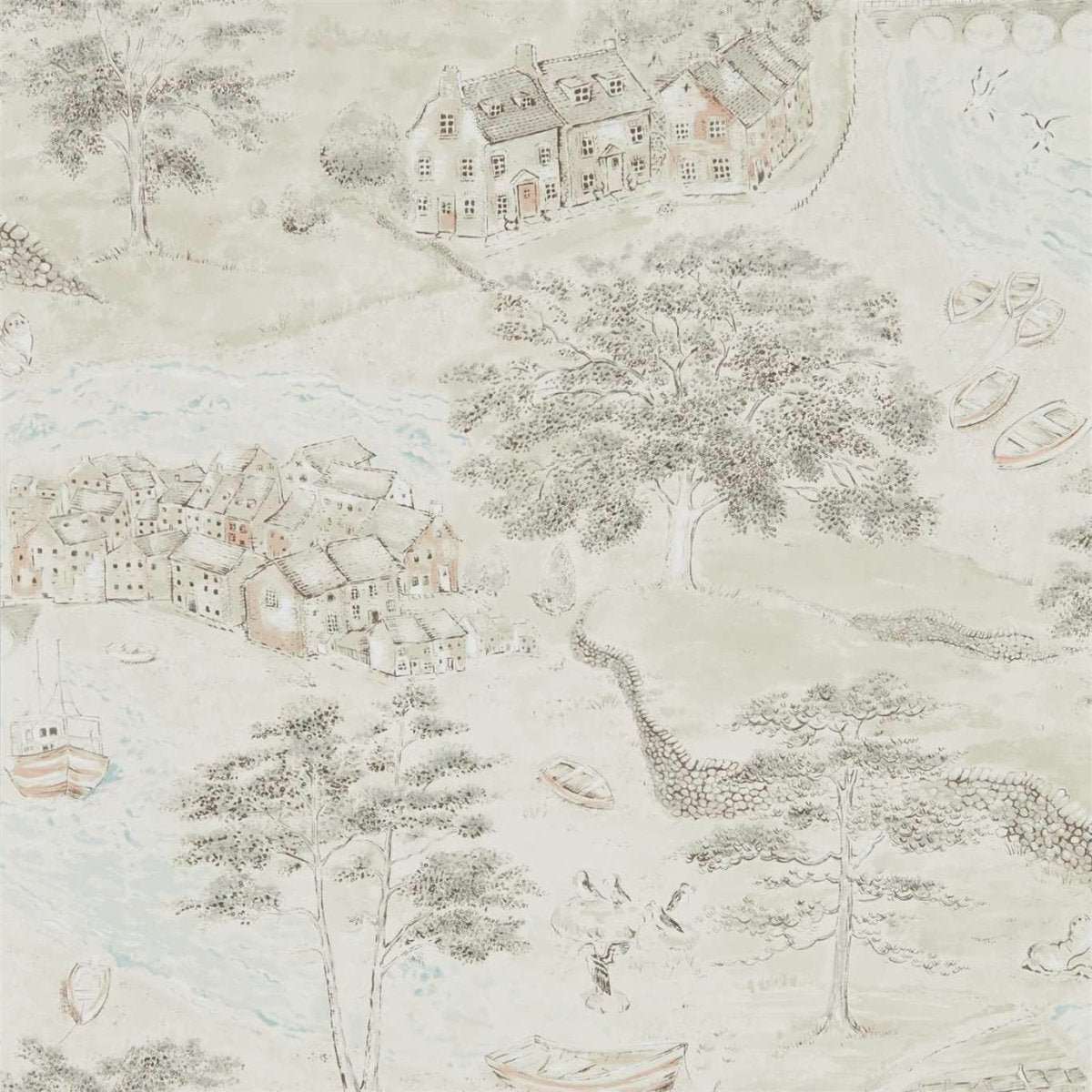 Sanderson Sea Houses Behang 216489 - LAB COLOUR THE WORLD
