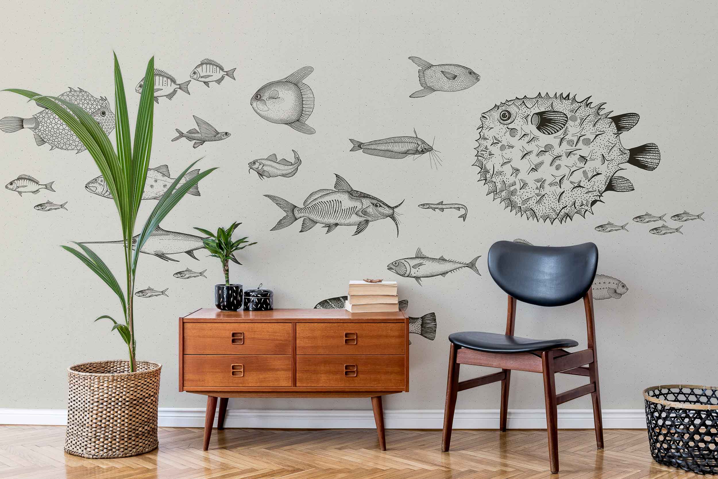 Coordonné Naturae Sea Current behang 9500601 sfeer afbeelding 1