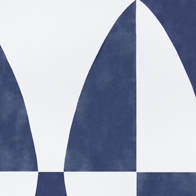 Les Dominotiers Shape Blue Blue Behang DOM 707