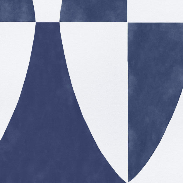 Les Dominotiers Shape Blue Blue Behang DOM 707