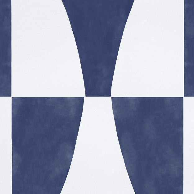 Les Dominotiers Shape Blue Blue Behang DOM 707