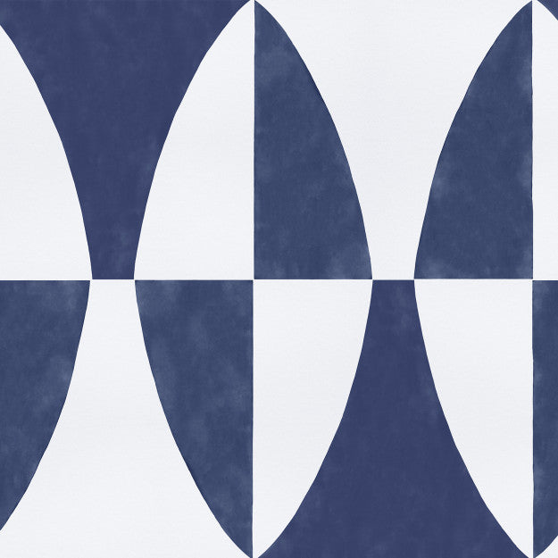 Les Dominotiers Shape Blue Blue Behang DOM 707