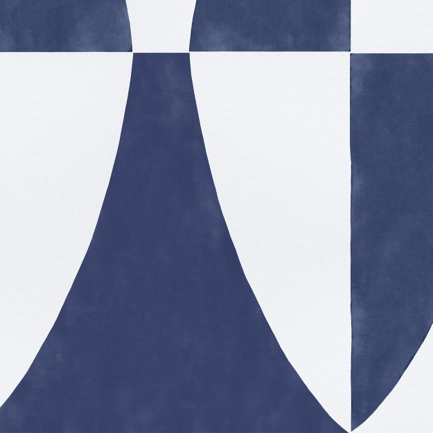 Les Dominotiers Shape Blue Blue Behang DOM 707