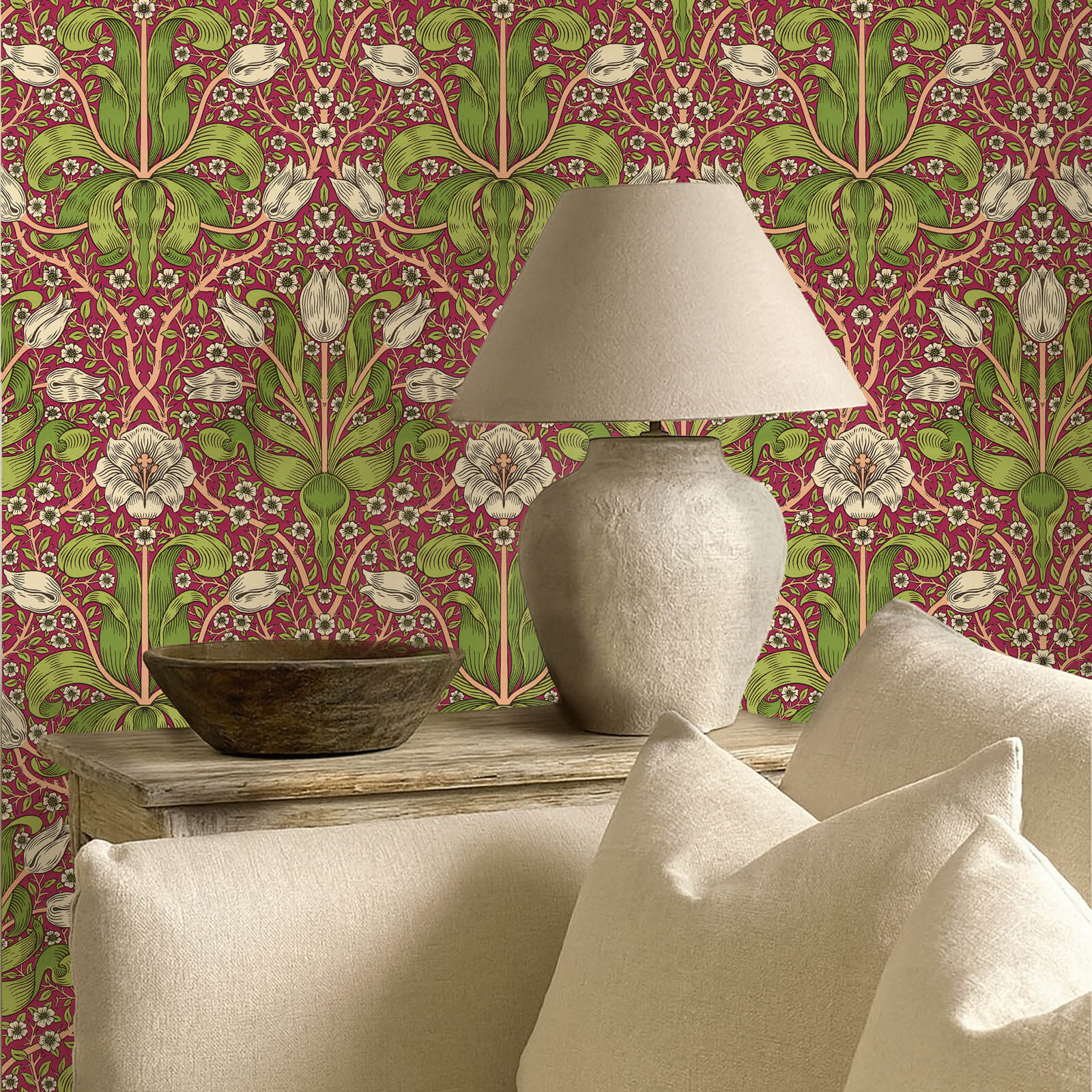 Morris & Co. Spring Thicket Behang 217337 - LAB COLOUR THE WORLD