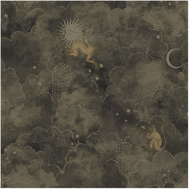 Les Dominotiers Stars & Monkeys Behang AFDC204-4