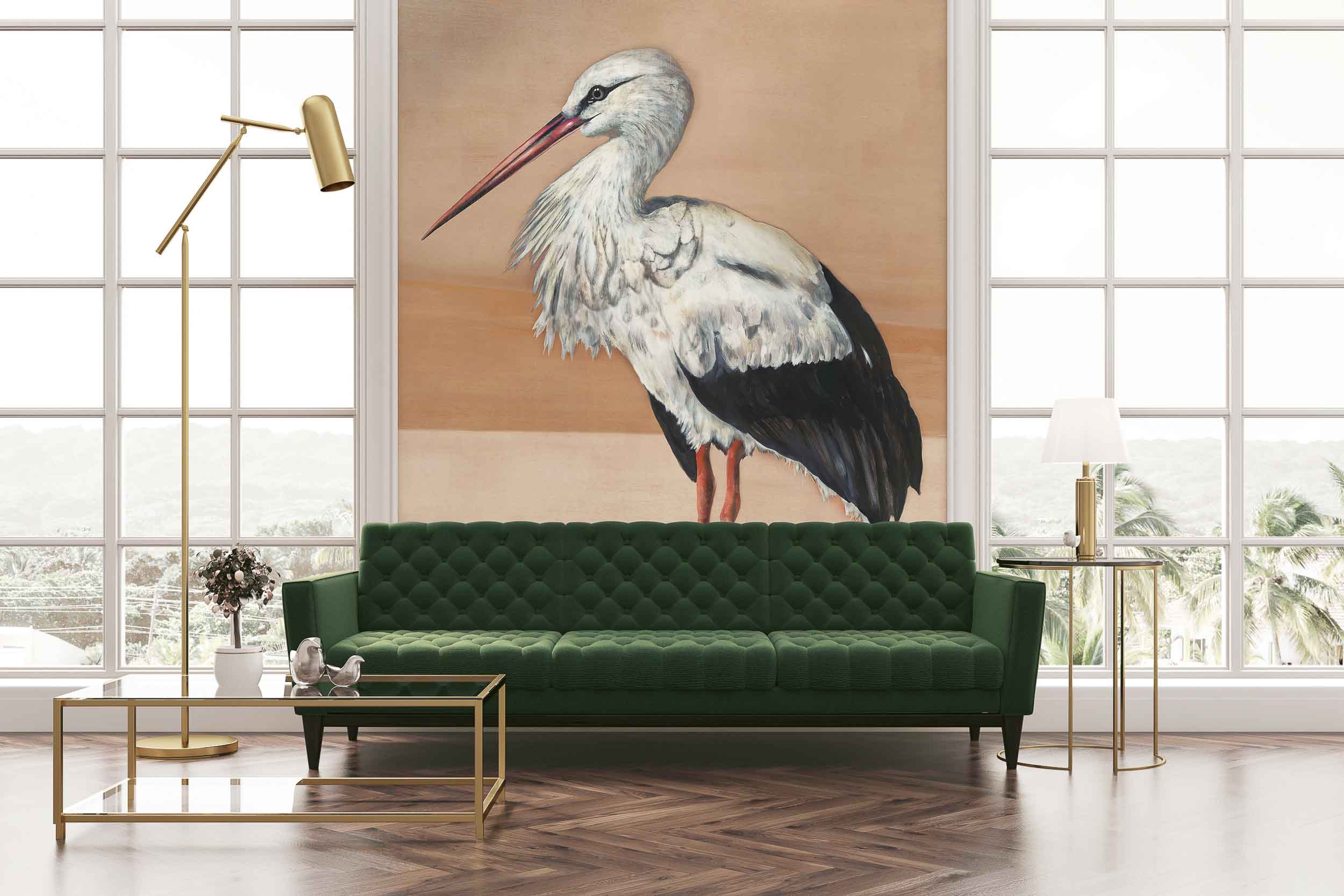 Coordonné Naturae Stork Mother behang 9500301 sfeer afbeelding 1
