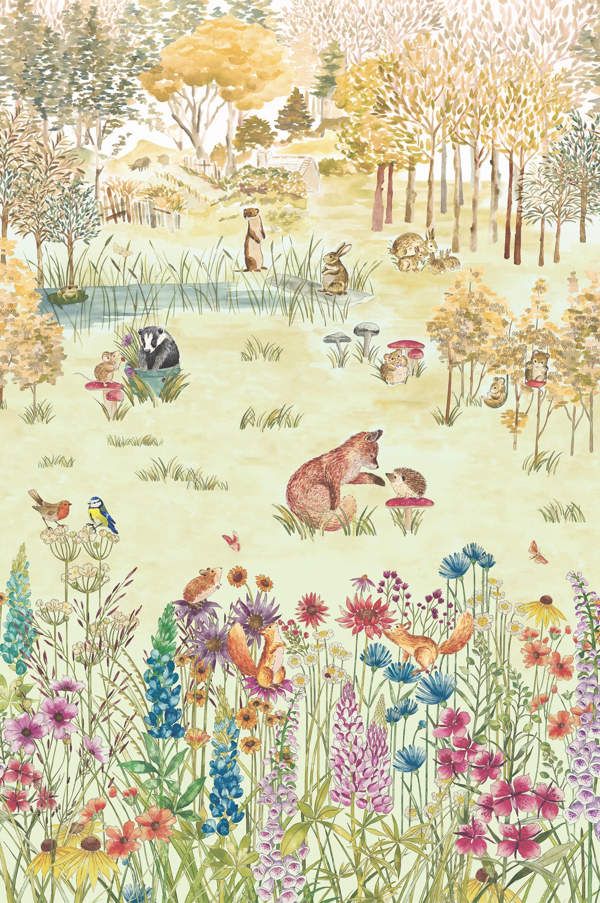 Little Greene Potter's Woodland Behang 0231POHARVE - LAB COLOUR THE WORLD