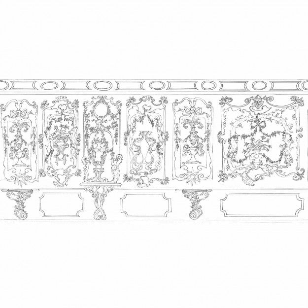 Les Dominotiers Suite Ducale Noir & Blanc Behang DOM 189-2