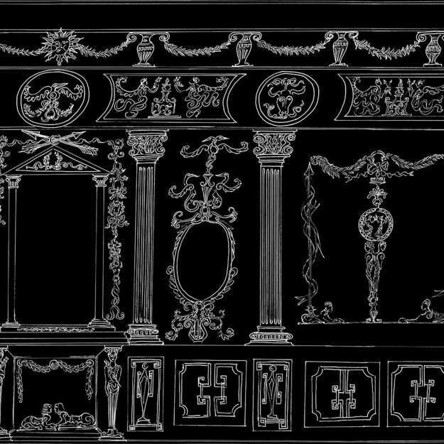 Les Dominotiers Suite Impériale Noir Behang DOM 190-3