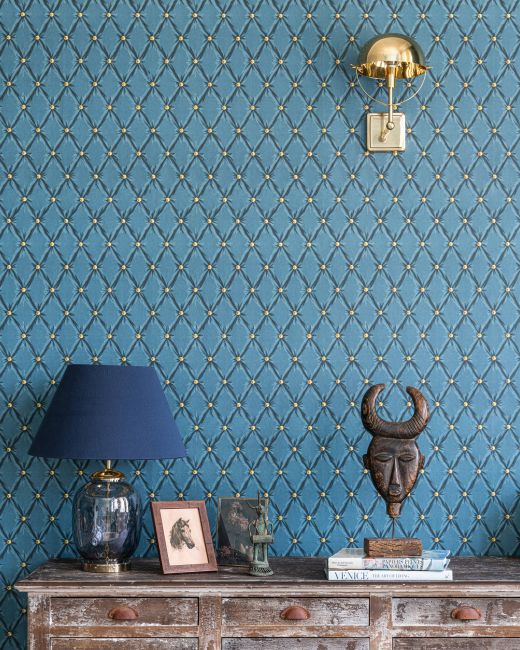Mind The Gap Tufted Panel Blue Moon Behang