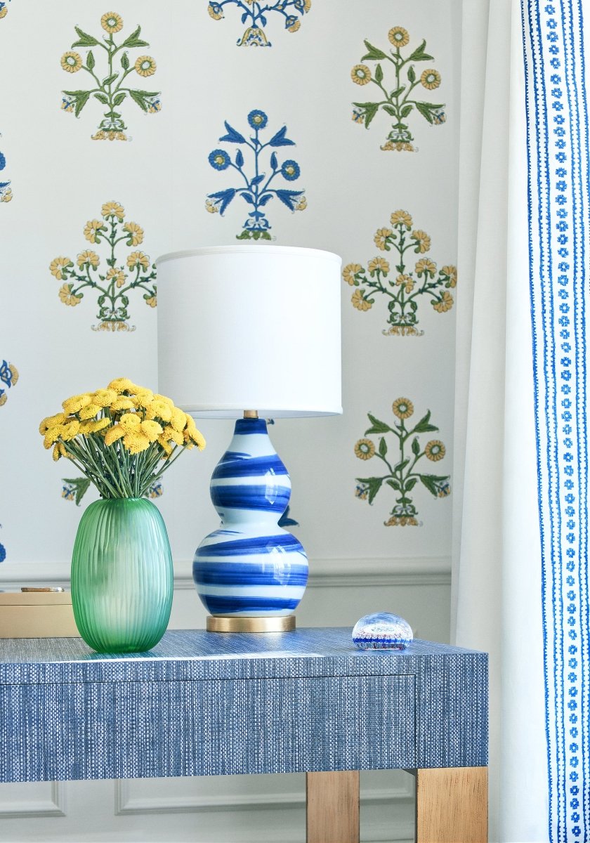 Thibaut Ceylon Indian Flower Behang T10664 - LAB COLOUR THE WORLD