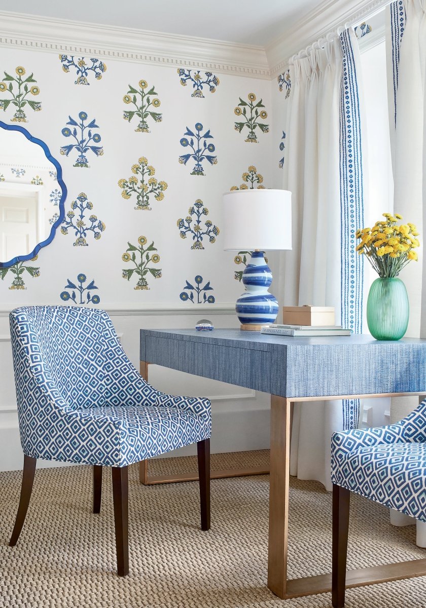 Thibaut Ceylon Indian Flower Behang T10664 - LAB COLOUR THE WORLD