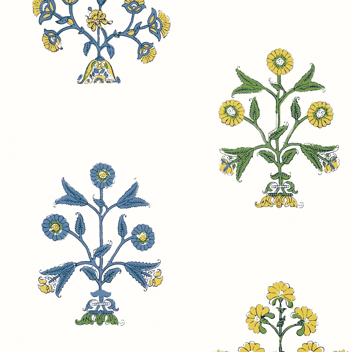 Thibaut Ceylon Indian Flower Behang T10664 - LAB COLOUR THE WORLD