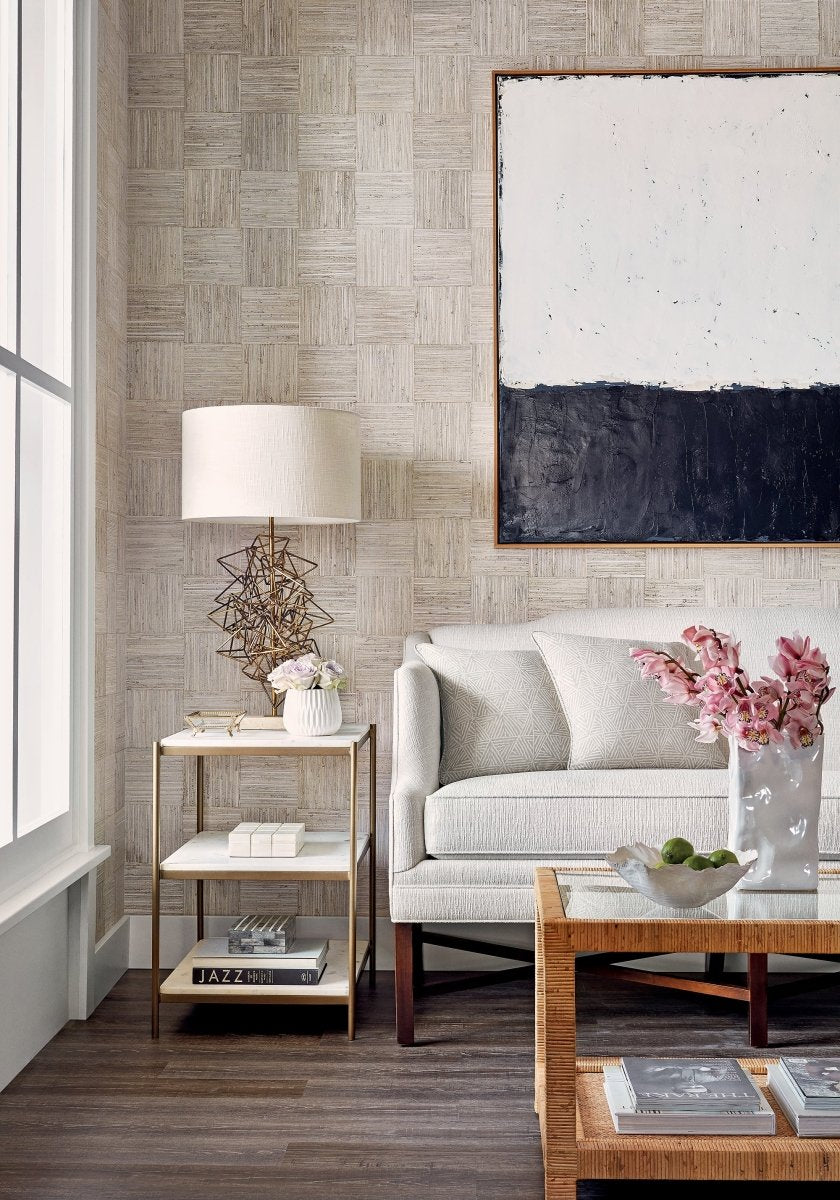Thibaut Grasscloth Resource 5 Mosaic Weave Behang T24078 - LAB COLOUR THE WORLD