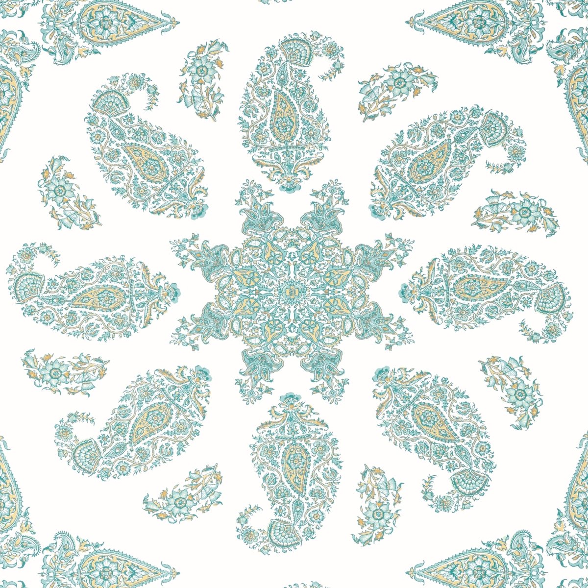 Thibaut Indienne East India Behang T36428 - LAB COLOUR THE WORLD