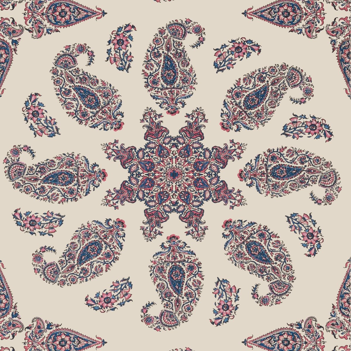 Thibaut Indienne East India Behang T36430 - LAB COLOUR THE WORLD