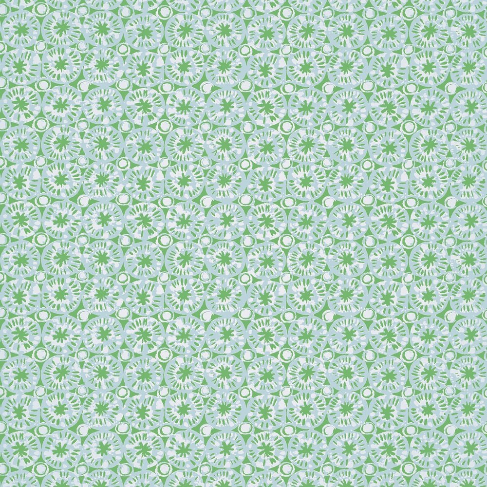 Thibaut Islander SAND DOLLAR Green and Blue T15856 - LAB COLOUR THE WORLD