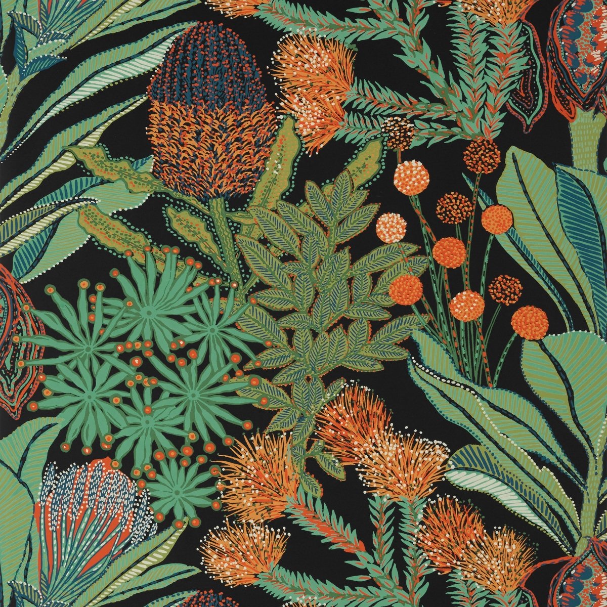 Thibaut Palm Grove Protea Behang T13926 - LAB COLOUR THE WORLD