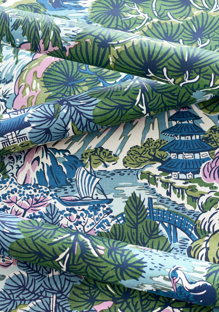 Thibaut Sojourn Pagoda Trees Behang T42024 - LAB COLOUR THE WORLD