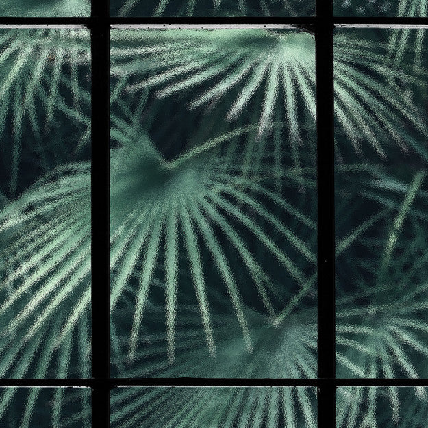 Les Dominotiers Tropical Window Vert Behang DOM 435