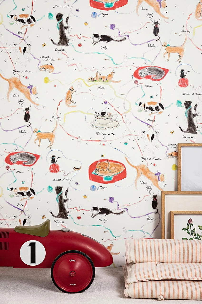 Pierre Frey Les petits chats de colette Behang FP807001 - LAB COLOUR THE WORLD