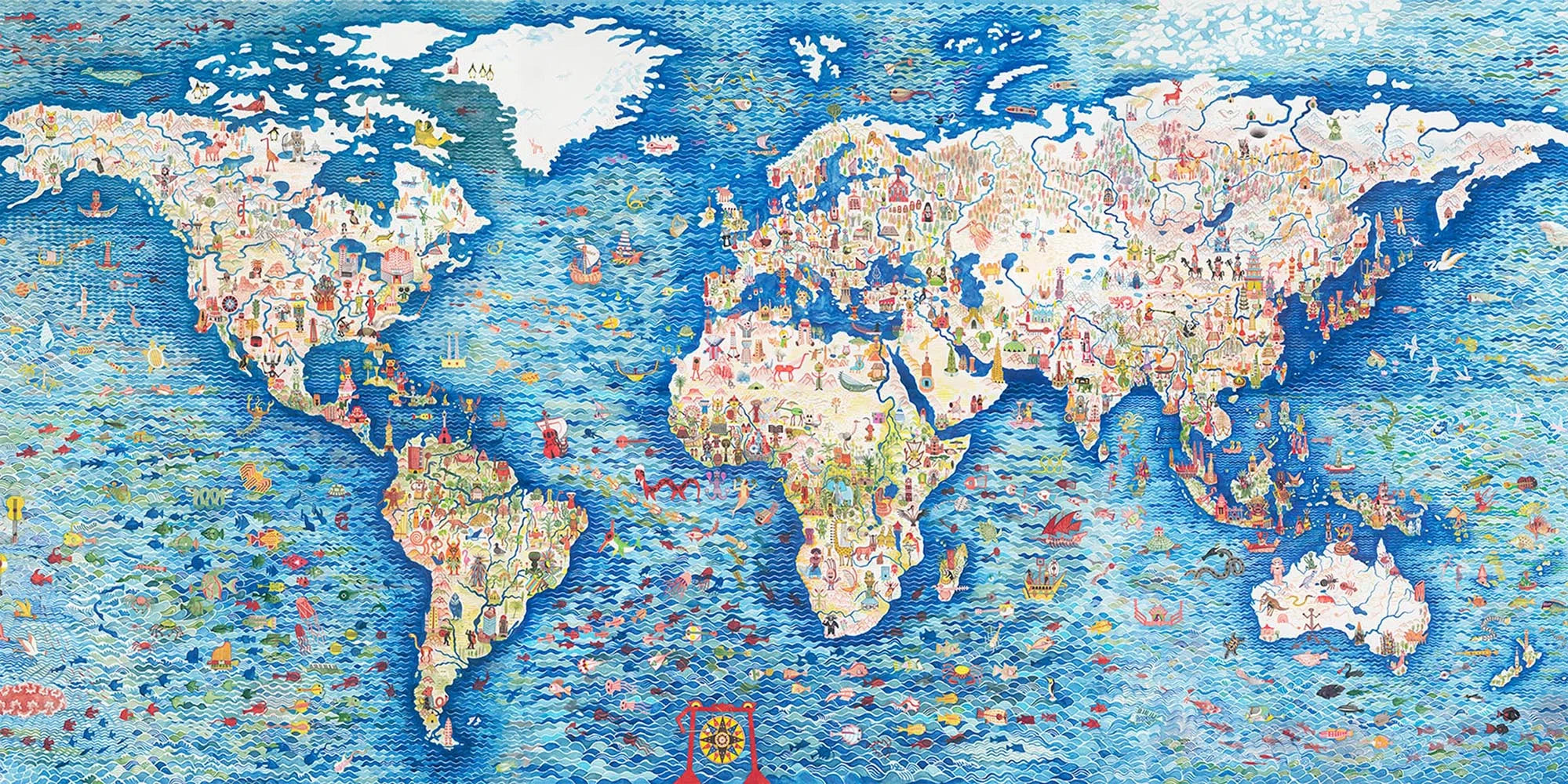 Pierre Frey Musiques du monde Behangpaneel FP996001 - LAB COLOUR THE WORLD