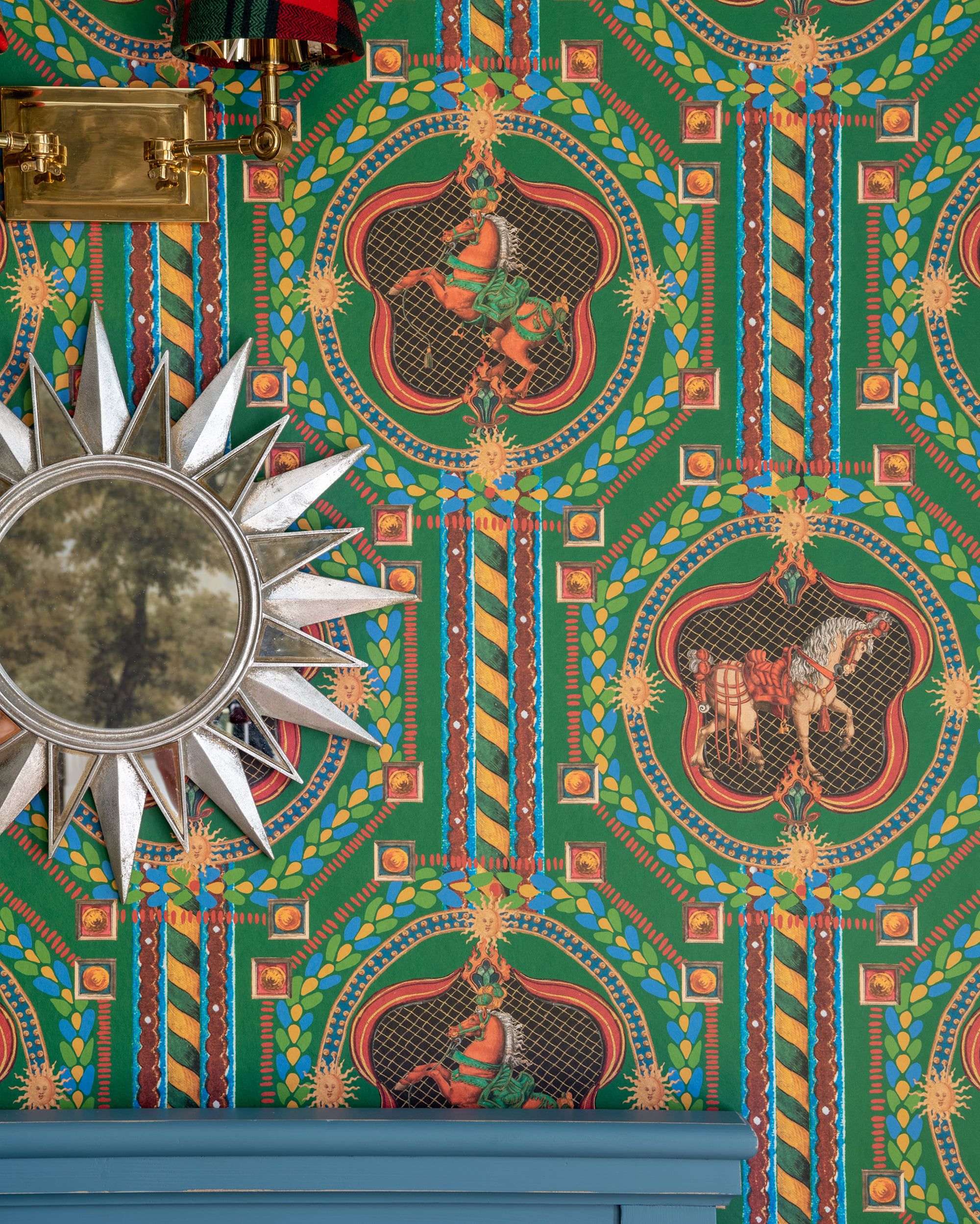 Mind The Gap Venetian Ornament Green Behang