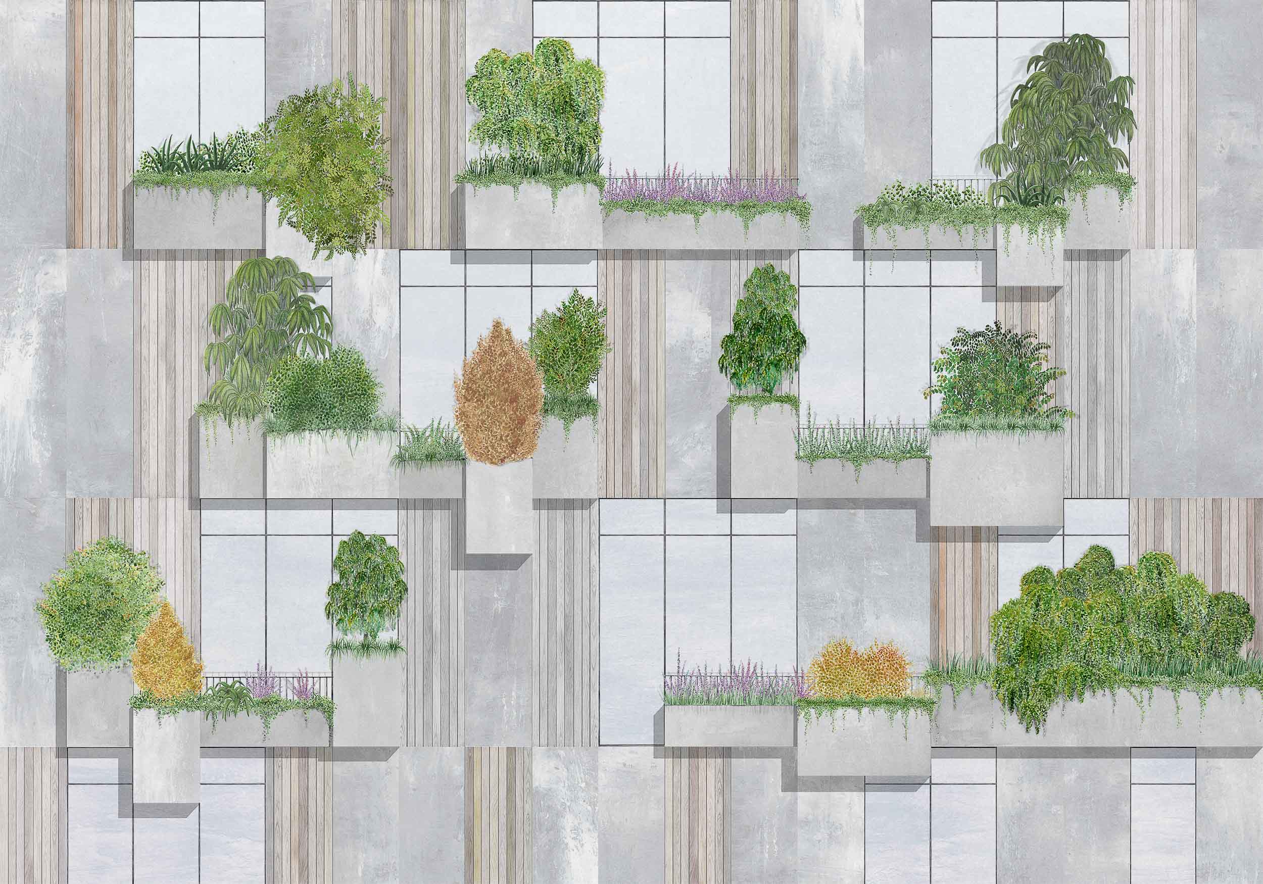 Coordonné Random Archist Vertical Forest behang 9000060 behang afbeelding 1