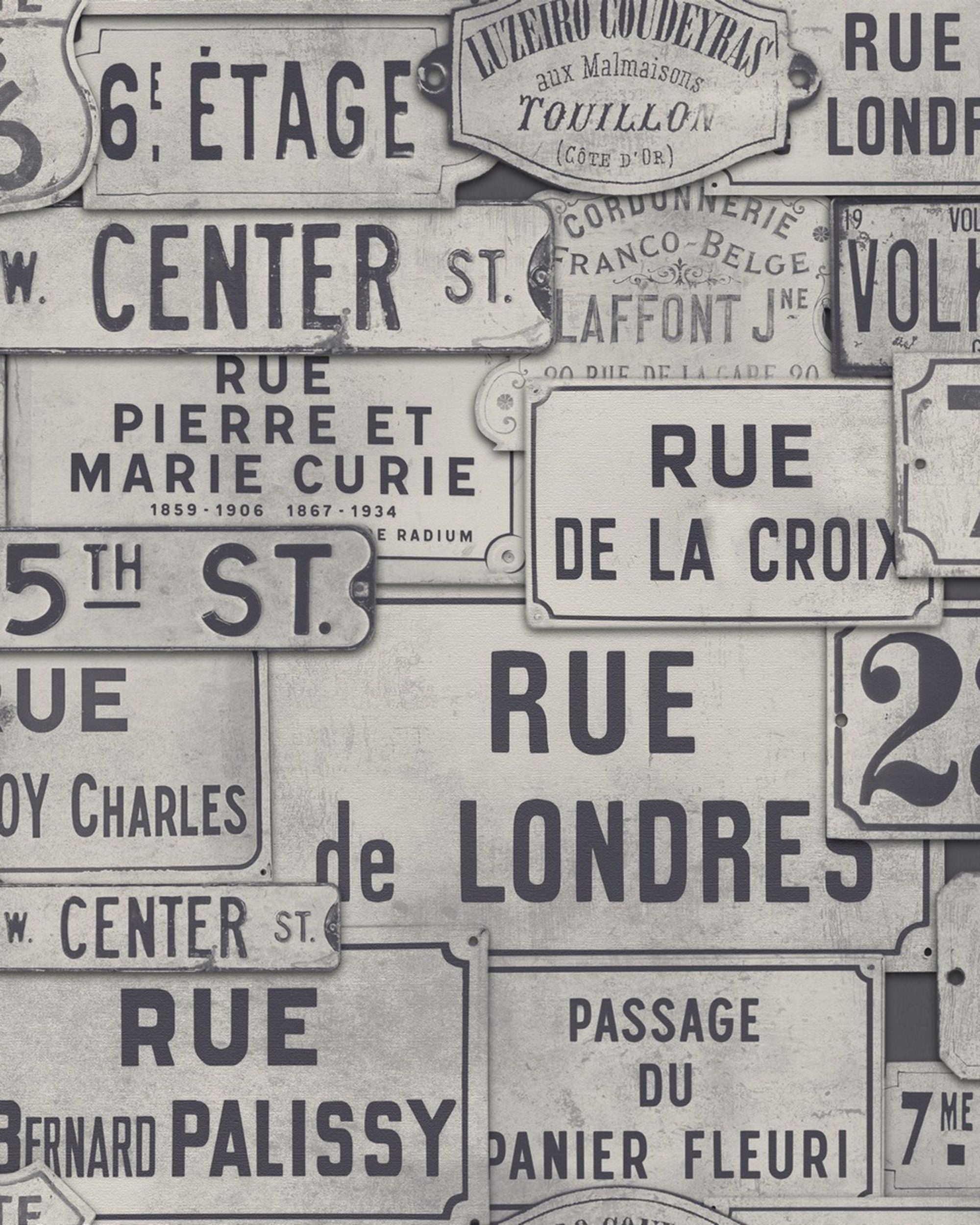 Mind The Gap Street Signs Neutral Behang