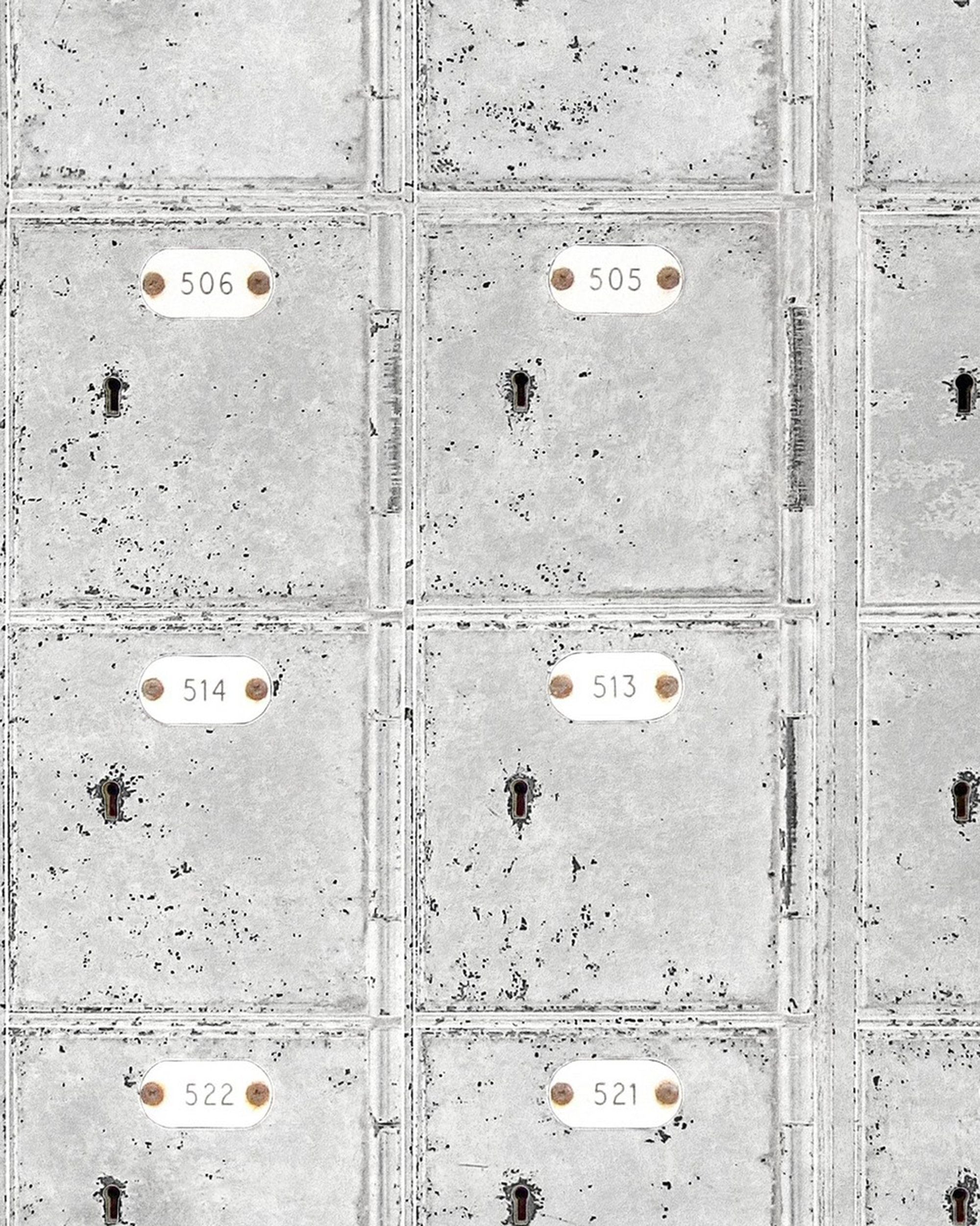 Mind The Gap Locker Room White Behang
