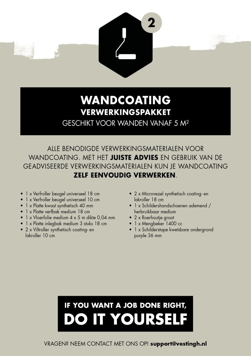 wandcoating verwerkingspakket - LAB COLOUR THE WORLD