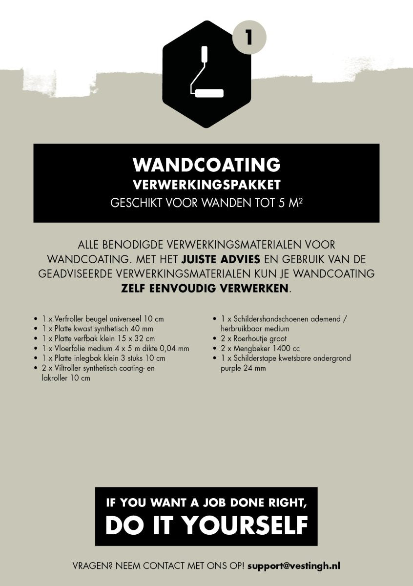 wandcoating verwerkingspakket - LAB COLOUR THE WORLD