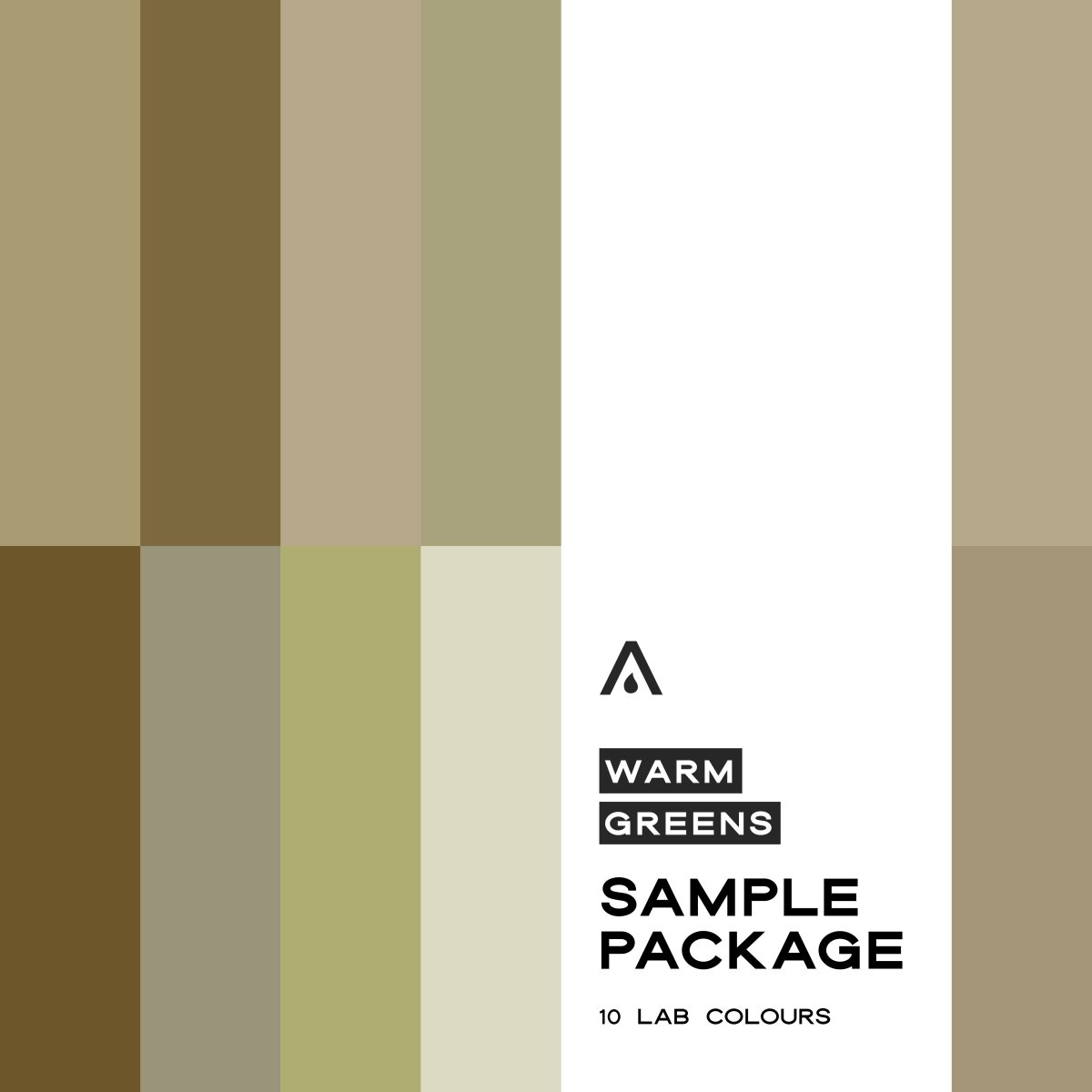 WARM GREENS sample package - LAB COLOUR THE WORLD