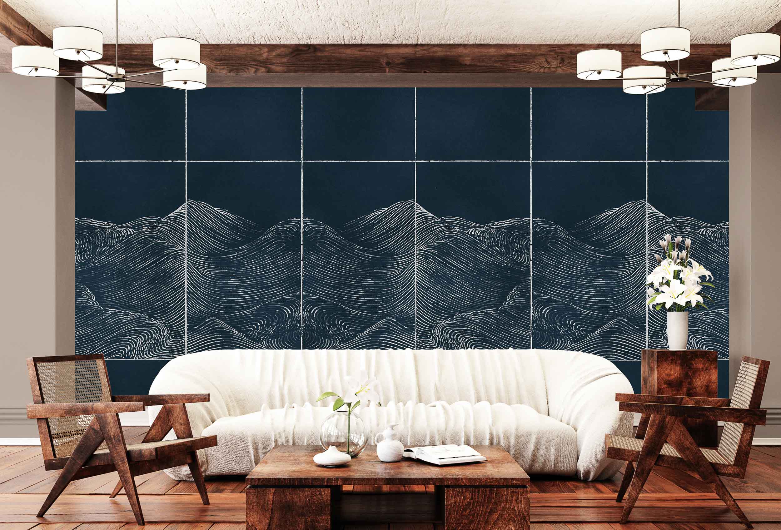 Coordonné Random Metallics Waves behang 9600501S sfeer afbeelding 1